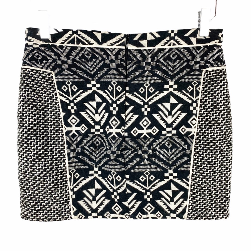 LUSTER Wool Knit Aztec Print Mini Skirt Size Small - Picture 7 of 7